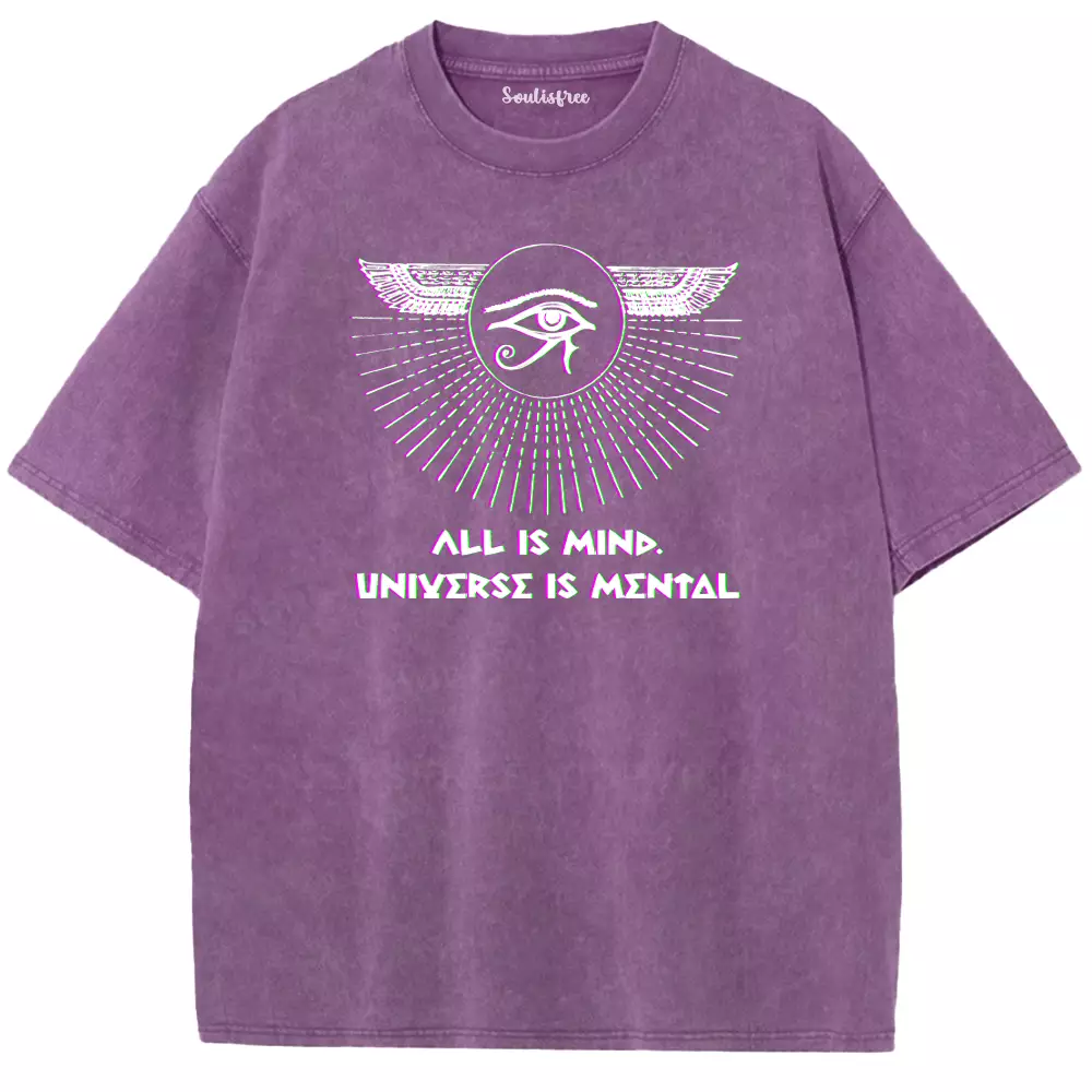 Soulisfree ALL IS MIND. UNΙYΣRSΣ IS ΜΣΝΤΔL Washed Tee
