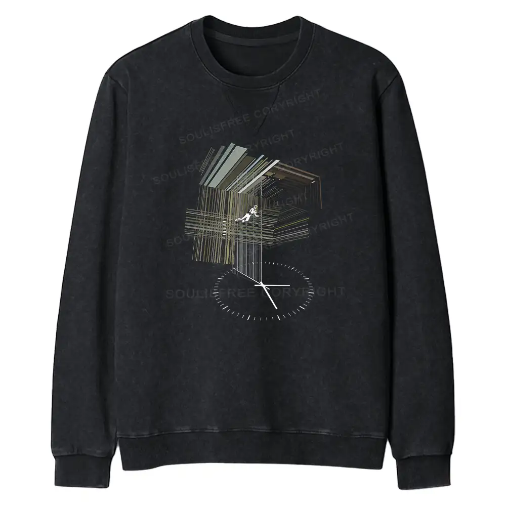 Secret Behind The Bookshelf Regular Fit Washed Sweatshirt