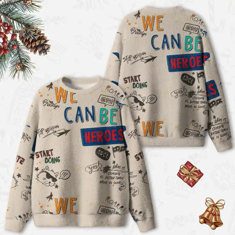 Words and Wonders Ugly Christmas Knit Sweatshirt