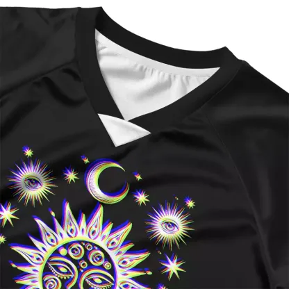 Soulisfree Universe Within You Optic Lines Illusion Cropped Jersey