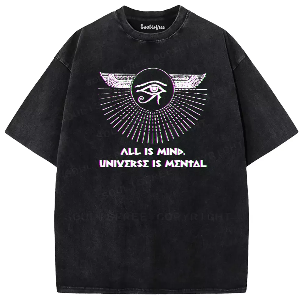 Soulisfree ALL IS MIND. UNΙYΣRSΣ IS ΜΣΝΤΔL Washed Tee