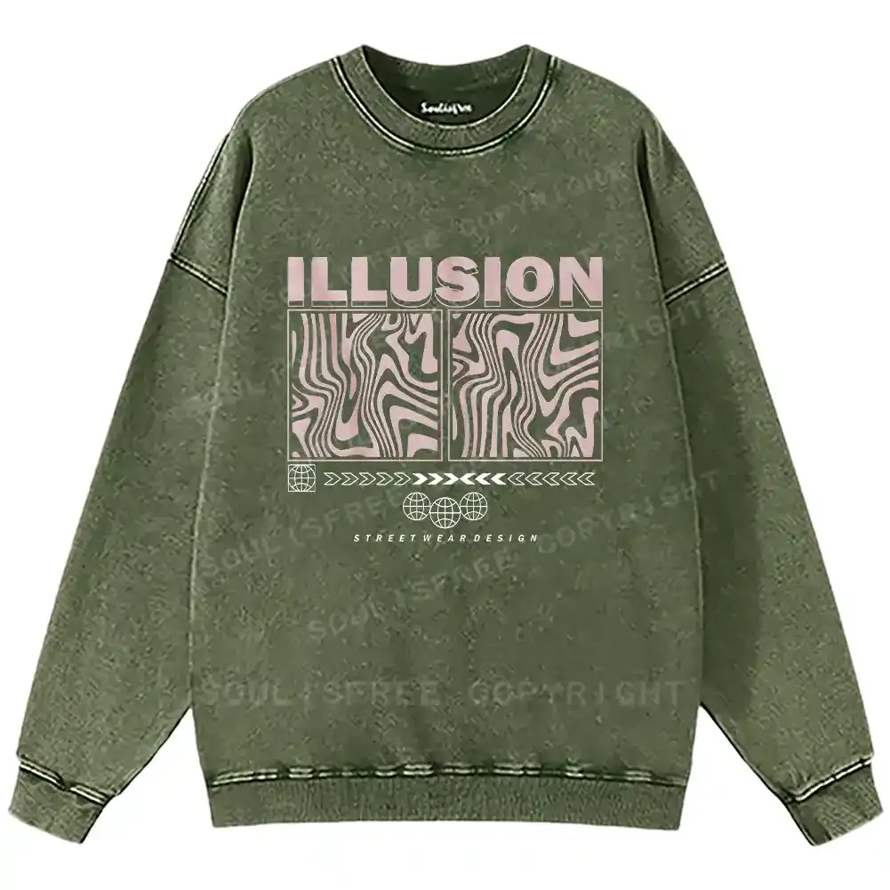 Visual Mirage Washed Sweatshirts