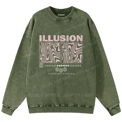 Visual Mirage Washed Sweatshirts