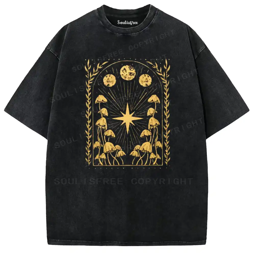 Gilded Star-Moon Washed T-shirt
