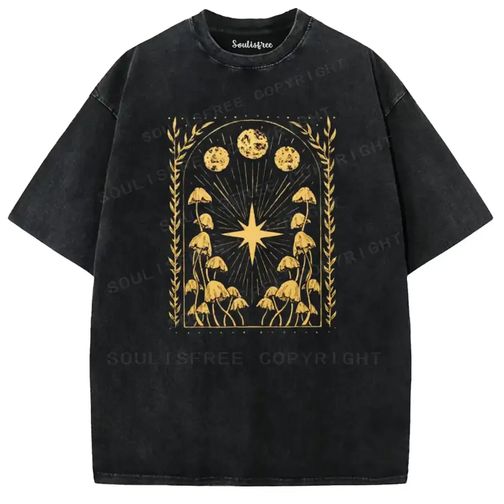 Gilded Star-Moon Washed T-shirt