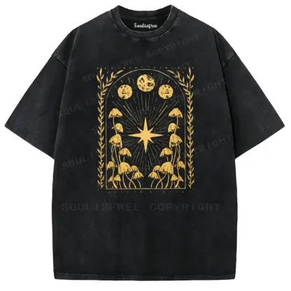 Gilded Star-Moon Washed T-shirt
