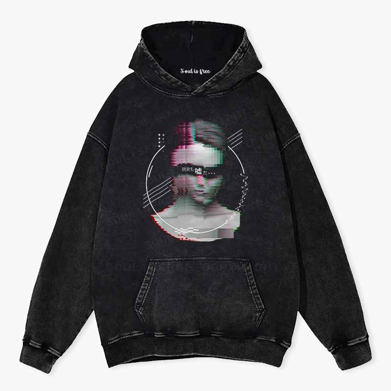 Soulisfree Reality Is Just A Lie Washed Hoodie