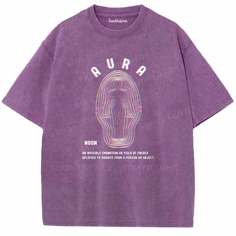 Soulisfree  Glitch Energy Aura Washed Tee