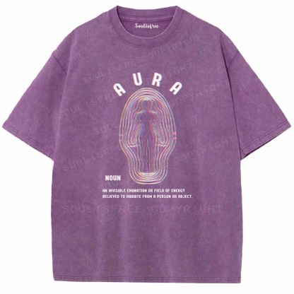 Soulisfree  Glitch Energy Aura Washed Tee