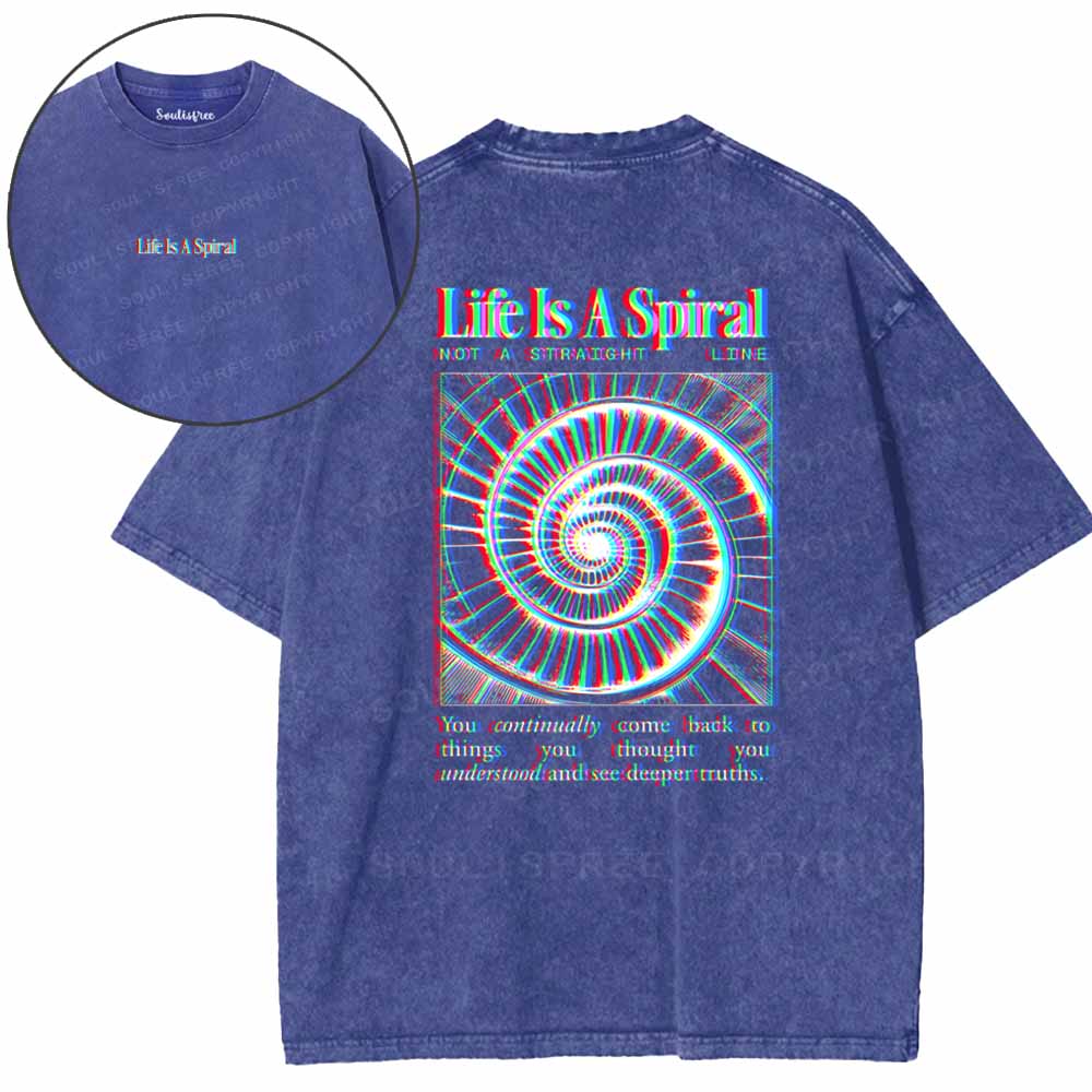 Soulisfree  Life Is A Spiral Washed Tee