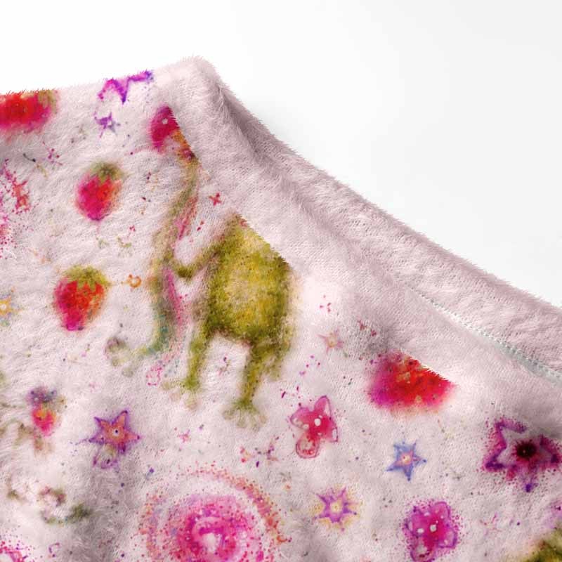 Soulisfree The Little Universe Within Fuzzy Off-Shoulder Sweater