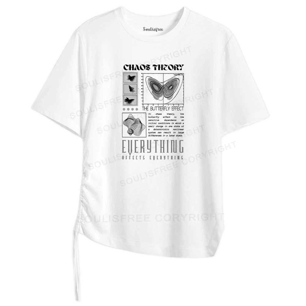 Chao's Beauty Asymmetrical Top With Side Drawstring