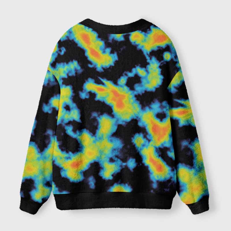 Soulisfree Thermal Heatmap Fuzzy Cardigan Sweater 