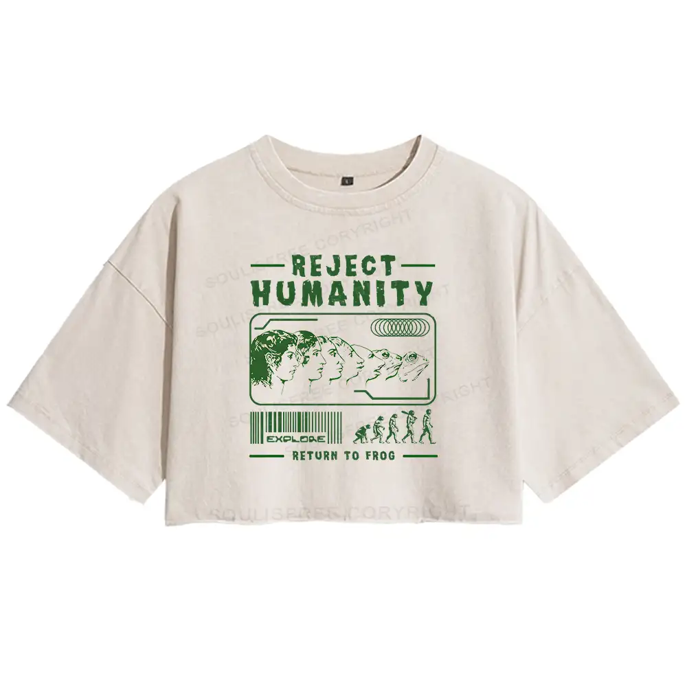 Return To Frog Washed Crop T-shirt