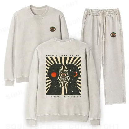 We Are Mirrors Washed Matching Sweatshirt and Jogger Set