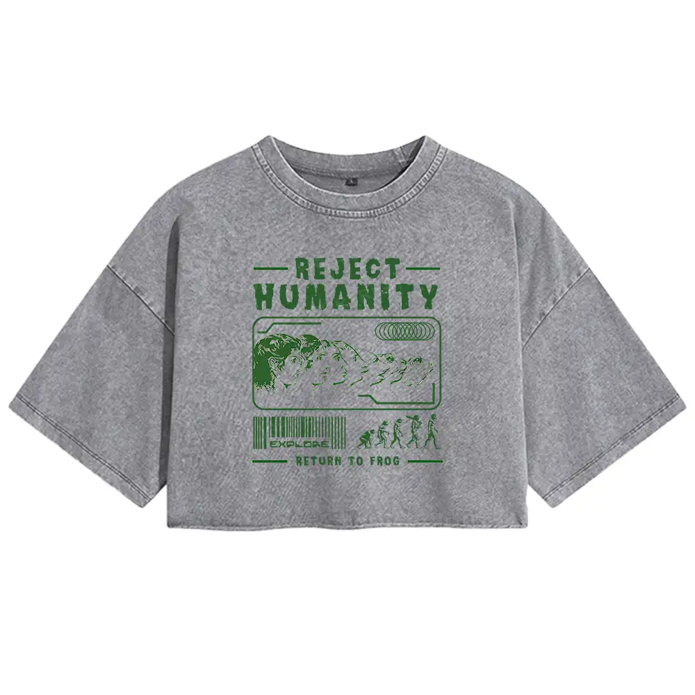 Return To Frog Washed Crop T-shirt