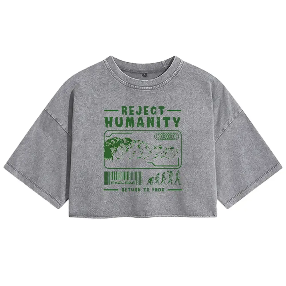 Return To Frog Washed Crop T-shirt