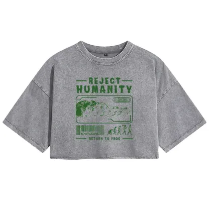 Return To Frog Washed Crop T-shirt