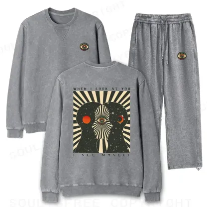 We Are Mirrors Washed Matching Sweatshirt and Jogger Set