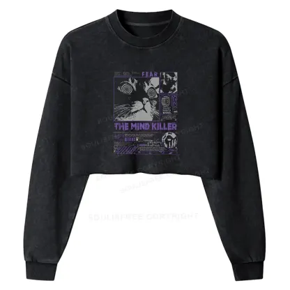 The Mind Killer Washed Cropped Sweatshirt