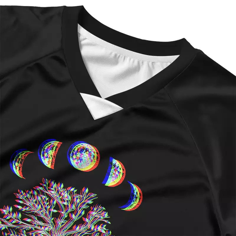 Soulisfree Ethereal Energy Optic Lines Illusion Cropped Jersey