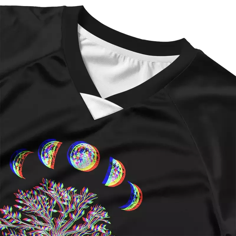 Soulisfree Ethereal Energy Optic Lines Illusion Cropped Jersey