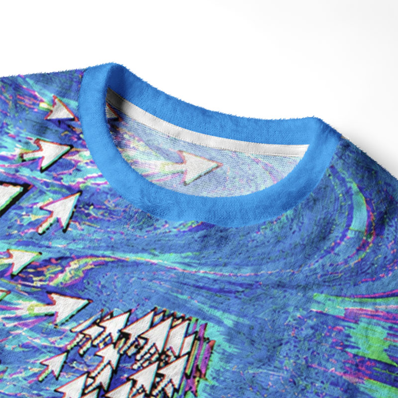 Soulisfree Digital Consciousness Fuzzy Crewneck Sweater