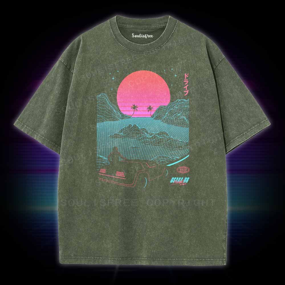 Soulisfree Midnight Drive 88  Washed Tee