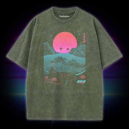 Soulisfree Midnight Drive 88  Washed Tee