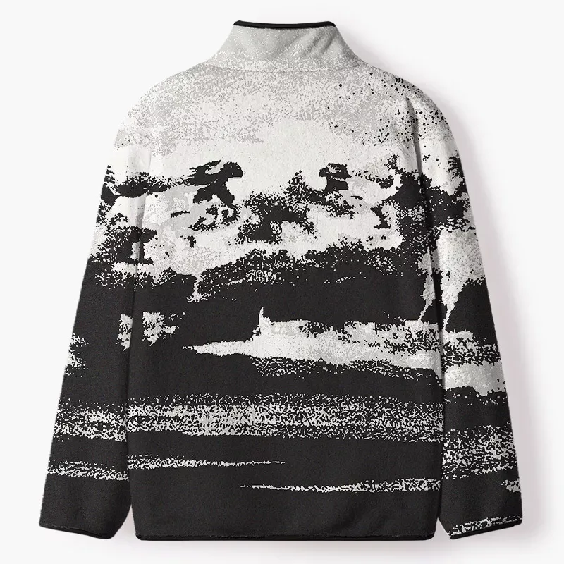 Soulisfree  The Shape Of Silence Flannel Zip-Up Jacket