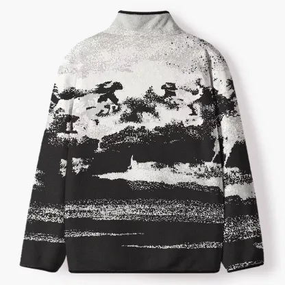 Soulisfree  The Shape Of Silence Flannel Zip-Up Jacket