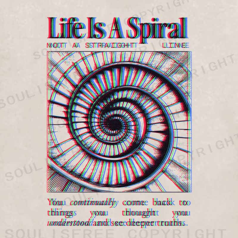 Soulisfree  Life Is A Spiral Washed Hoodie