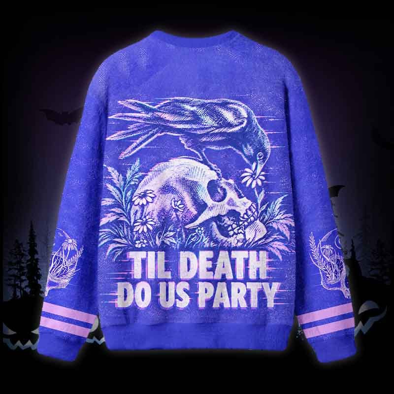 Soulisfree Til Death Do Us Party Fuzzy Crewneck Sweater