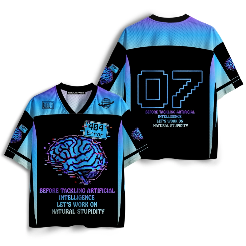 Soulisfree DIGITAL BRAIN GLITCH  Mesh Jersey