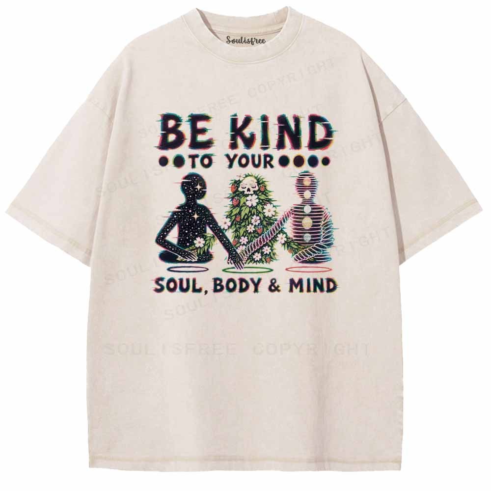 Soulisfree BE KIND TO YOUR SOUL, BODY & MIND Washed Tee