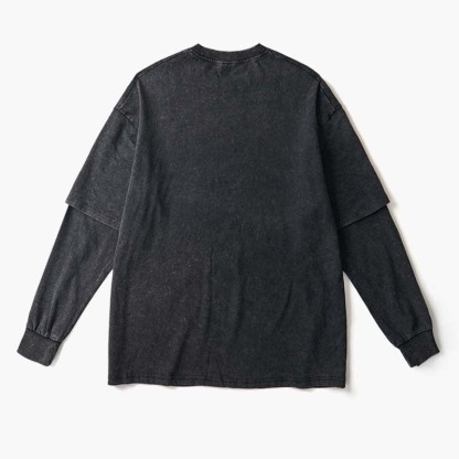 Soulisfree   YIN YANG  Layered Long Sleeve Tee