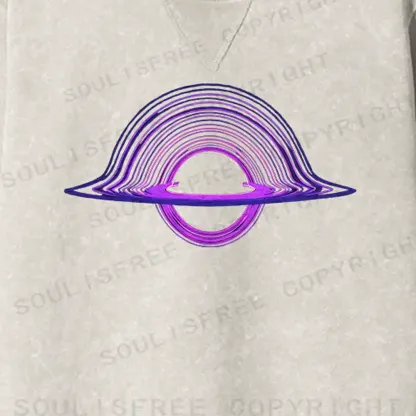 Purple Black Hole Fit Washed Sweatshirt