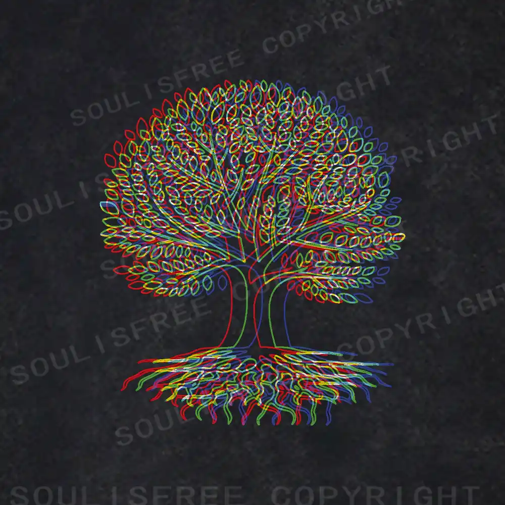 Psychedelic Tree Of Life Washed Hoodie