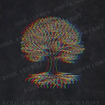 Psychedelic Tree Of Life Washed Hoodie