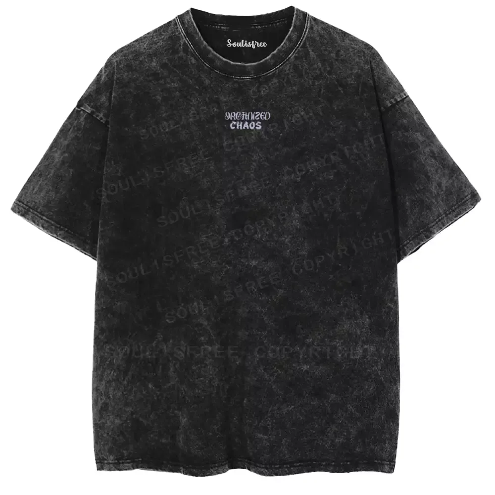 ORGANIZED CHAOS, BUT MOSTLY CHAOS Washed T-shirt