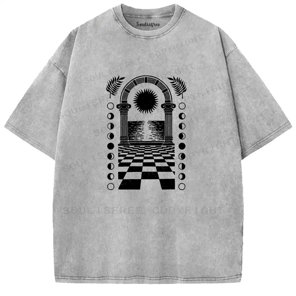 Sun Gate Geometric Washed T-shirt