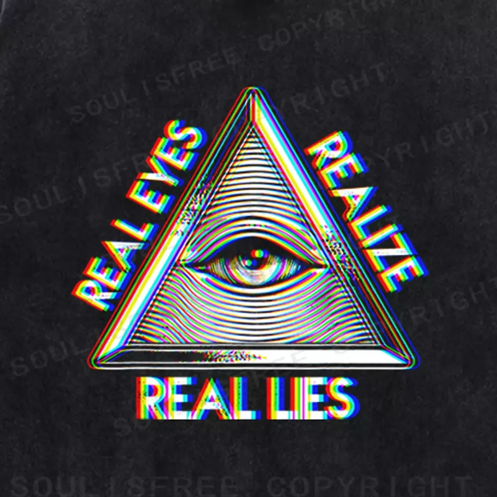 Soulisfree Real Eyes, Realize, Real Lies Washed Tee