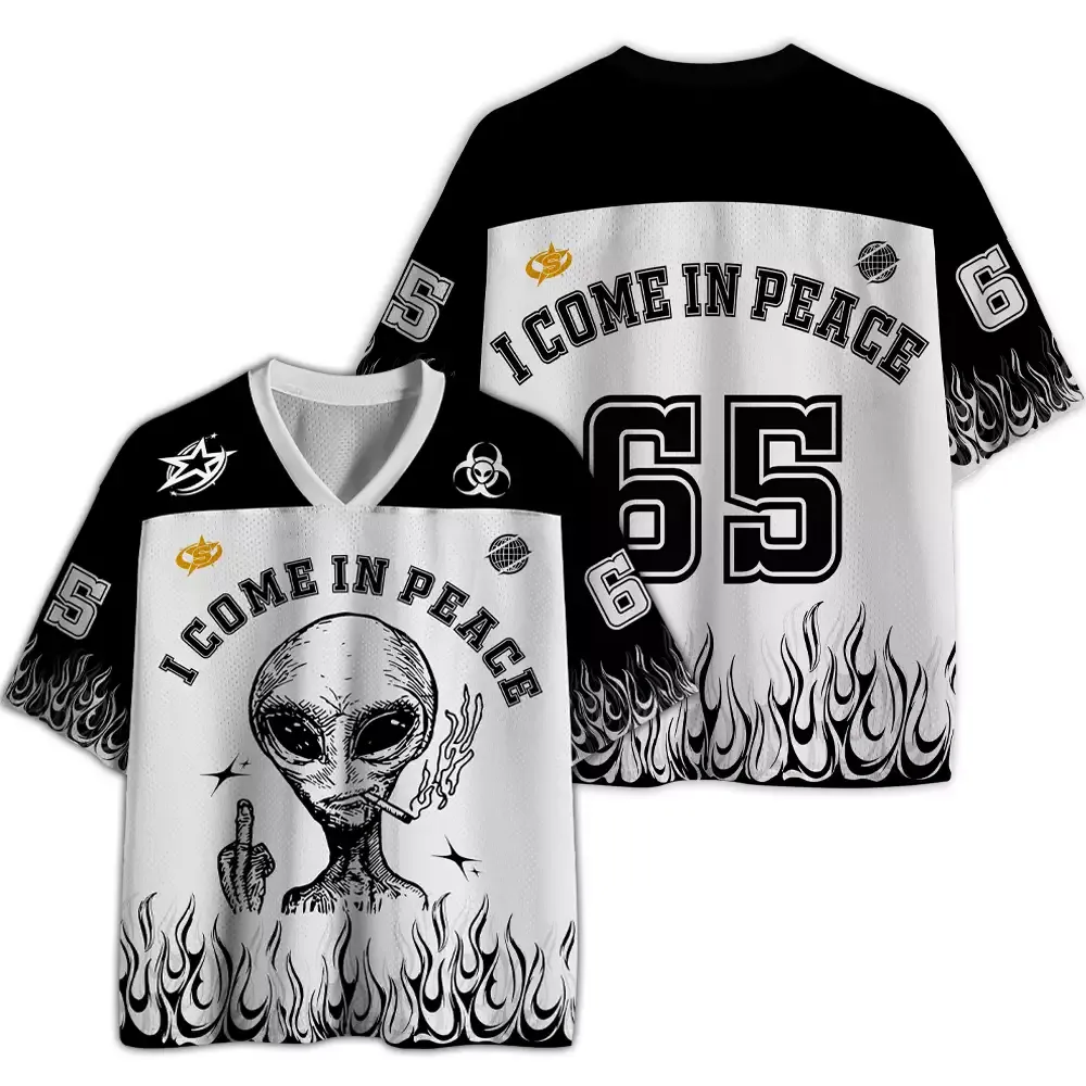 Personalized I Come In Peace Mesh Jersey