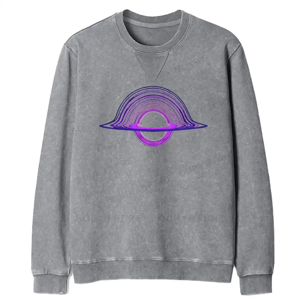 Purple Black Hole Fit Washed Sweatshirt