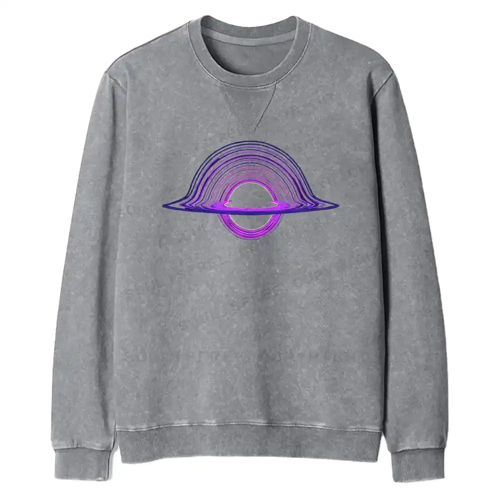 Purple Black Hole Fit Washed Sweatshirt