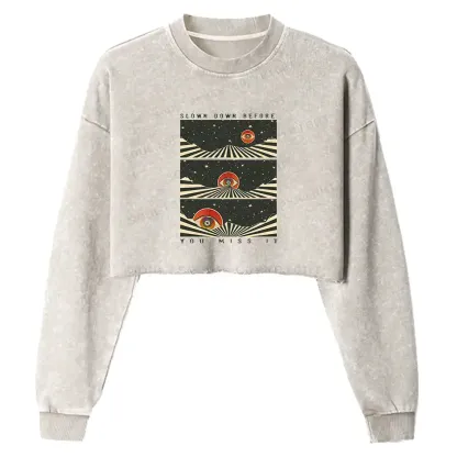 Moments in Stillness Washed Cropped Sweatshirt