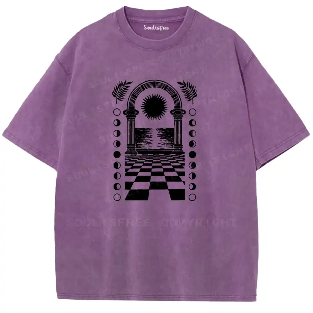Sun Gate Geometric Washed T-shirt