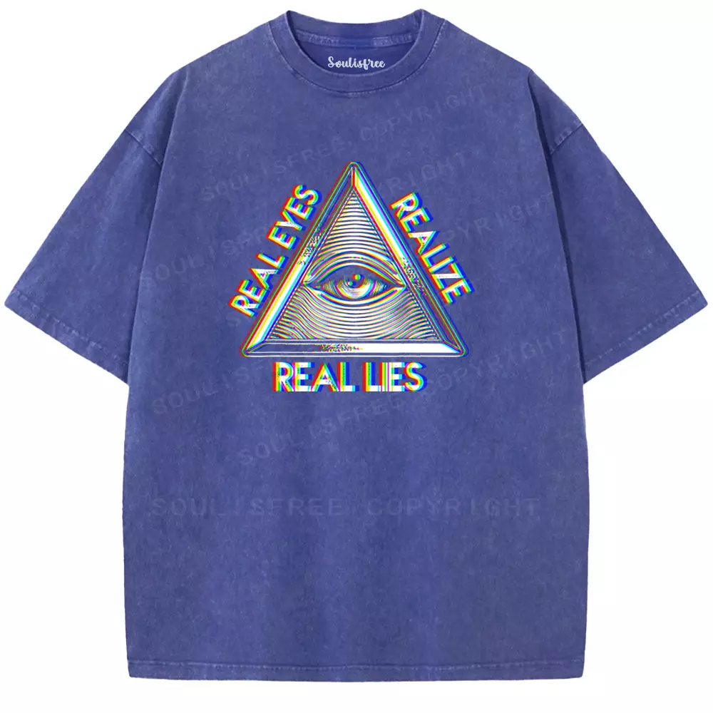 Soulisfree Real Eyes, Realize, Real Lies Washed Tee