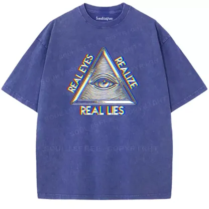 Soulisfree Real Eyes, Realize, Real Lies Washed Tee