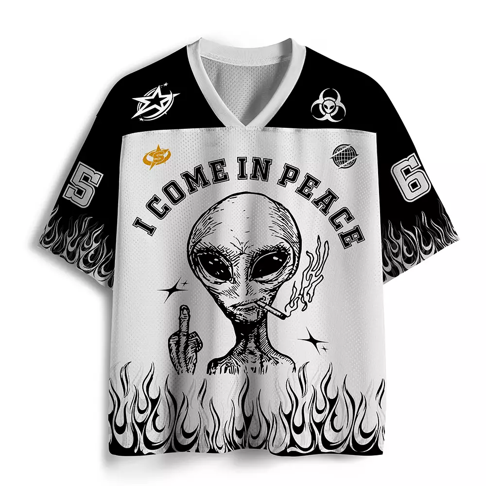 Personalized I Come In Peace Mesh Jersey
